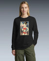 Geisha Fitness Gym Ukiyo-e Unisex Long Sleeve Tee