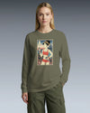 Geisha Fitness Gym Ukiyo-e Unisex Long Sleeve Tee