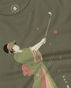 Geisha Golf Player Japanese Ukiyo-e Unisex Long Sleeve Tee - Samurai Original