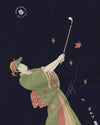 Geisha Golf Player Japanese Ukiyo-e Unisex Long Sleeve Tee - Samurai Original