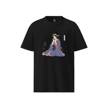 Geisha Harmonica Japanese Ukiyo-e Unisex Organic T-shirt