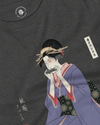 Geisha Harmonica Japanese Ukiyo-e Unisex Long Sleeve Tee - Samurai Original