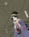 Geisha Harmonica Japanese Ukiyo-e Unisex Long Sleeve Tee - Samurai Original