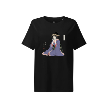 Geisha Harmonica Japanese Ukiyo-e Women’s Organic T-shirt