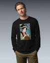 Geisha Knitting Mom Ukiyo-e Unisex Long Sleeve Tee No.2