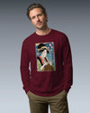 Geisha Knitting Mom Ukiyo-e Unisex Long Sleeve Tee No.2