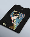 Geisha Knitting Mom Ukiyo-e Unisex Long Sleeve Tee No.2