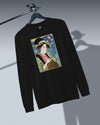 Geisha Knitting Mom Ukiyo-e Unisex Long Sleeve Tee No.2