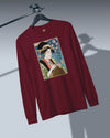 Geisha Knitting Mom Ukiyo-e Unisex Long Sleeve Tee No.2