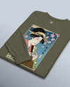 Geisha Knitting Mom Ukiyo-e Unisex Long Sleeve Tee No.2