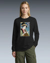 Geisha Knitting Mom Ukiyo-e Unisex Long Sleeve Tee No.2