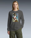 Geisha Knitting Mom Ukiyo-e Unisex Long Sleeve Tee No.2