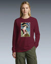 Geisha Knitting Mom Ukiyo-e Unisex Long Sleeve Tee No.2
