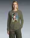 Geisha Knitting Mom Ukiyo-e Unisex Long Sleeve Tee No.2
