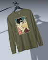 Geisha Knitting Mom Ukiyo-e Unisex Long Sleeve Tee