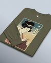 Geisha Knitting Mom Ukiyo-e Unisex Long Sleeve Tee