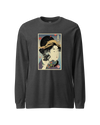 Geisha Photographer Ukiyo-e Unisex Long Sleeve Tee Dark Grey Heather - Samurai Original