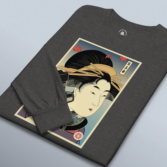 Geisha Photographer Ukiyo-e Unisex Long Sleeve Tee - Samurai Original