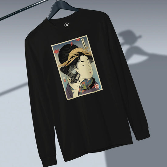 Geisha Photographer Ukiyo-e Unisex Long Sleeve Tee - Samurai Original