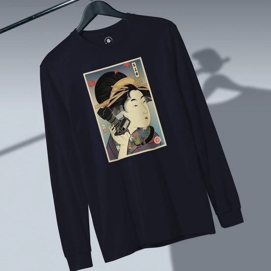 Geisha Photographer Ukiyo-e Unisex Long Sleeve Tee - Samurai Original