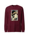 Geisha Photographer Ukiyo-e Unisex Long Sleeve Tee Maroon - Samurai Original
