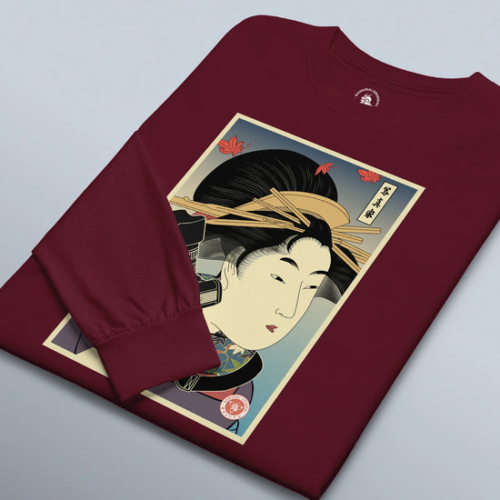 Geisha Photographer Ukiyo-e Unisex Long Sleeve Tee - Samurai Original