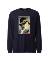 Geisha Photographer Ukiyo-e Unisex Long Sleeve Tee Navy - Samurai Original