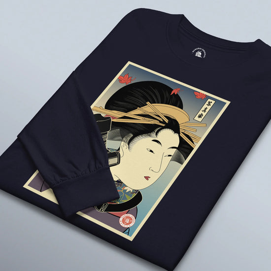 Geisha Photographer Ukiyo-e Unisex Long Sleeve Tee - Samurai Original