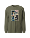 Geisha Piano Player Ukiyo-e Unisex Long Sleeve Tee