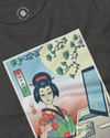 Geisha Programmer Computer Science Japanese Ukiyo-e Unisex Long Sleeve Tee