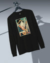 Geisha Ukulele Player Ukiyo-e Unisex Long Sleeve Tee