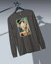 Geisha Ukulele Player Ukiyo-e Unisex Long Sleeve Tee