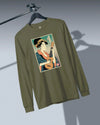 Geisha Ukulele Player Ukiyo-e Unisex Long Sleeve Tee