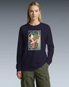 Geisha Violin Music Ukiyo-e Unisex Long Sleeve Tee