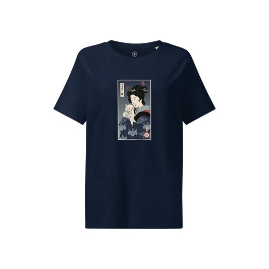 Geisha & Cat Ukiyo-e Women’s organic t-shirt