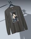 Geisha & Cat Funny Japanese Ukiyo-e Unisex Long Sleeve Tee
