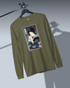 Geisha & Cat Funny Japanese Ukiyo-e Unisex Long Sleeve Tee