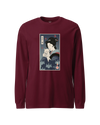 Geisha & Cat Funny Japanese Ukiyo-e Unisex Long Sleeve Tee