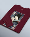 Geisha & Cat Funny Japanese Ukiyo-e Unisex Long Sleeve Tee