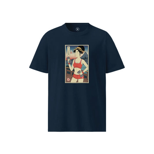 Geisha Fitness Gym Ukiyo-e Unisex organic t-shirt