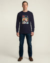 Geisha & Macaw Parrot Ukiyo-e  Unisex Long Sleeve Tee