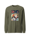 Geisha & Macaw Parrot Ukiyo-e  Unisex Long Sleeve Tee