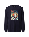 Geisha & Macaw Parrot Ukiyo-e  Unisex Long Sleeve Tee