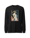 Geisha and Cat 1 Ukiyo-e Unisex Long Sleeve Tee