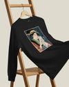 Geisha and Cat 1 Ukiyo-e Unisex Long Sleeve Tee