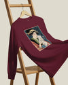 Geisha and Cat 1 Ukiyo-e Unisex Long Sleeve Tee