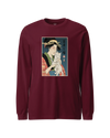 Geisha and Cat 1 Ukiyo-e Unisex Long Sleeve Tee