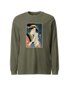 Geisha and Cat 1 Ukiyo-e Unisex Long Sleeve Tee