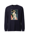 Geisha and Cat 1 Ukiyo-e Unisex Long Sleeve Tee