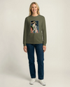 Geisha and Cat 1 Ukiyo-e Unisex Long Sleeve Tee